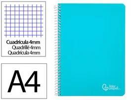 Liderpapel Cuaderno Espiral Witty A4 Tapa Dura Celeste