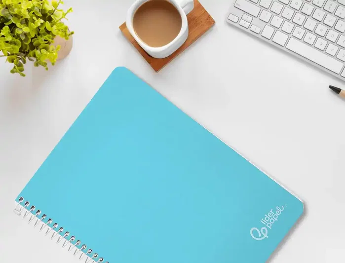 Liderpapel Cuaderno Espiral Witty A4 Tapa Dura Celeste