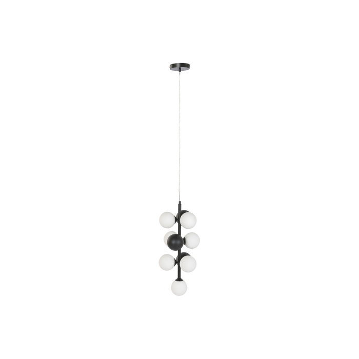 DKD Home Decor Lámpara de Techo de Metal y Cristal con Bolas, Negro DKD Home Decor Lámpara de Techo de Metal y Cristal con Bolas, Negro