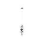 DKD Home Decor Lámpara de Techo de Metal y Cristal con Bolas, Negro