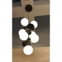 DKD Home Decor Lámpara de Techo de Metal y Cristal con Bolas, Negro