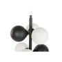 DKD Home Decor Lámpara de Techo de Metal y Cristal con Bolas, Negro
