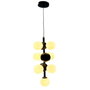 DKD Home Decor Lámpara de Techo de Metal y Cristal con Bolas, Negro