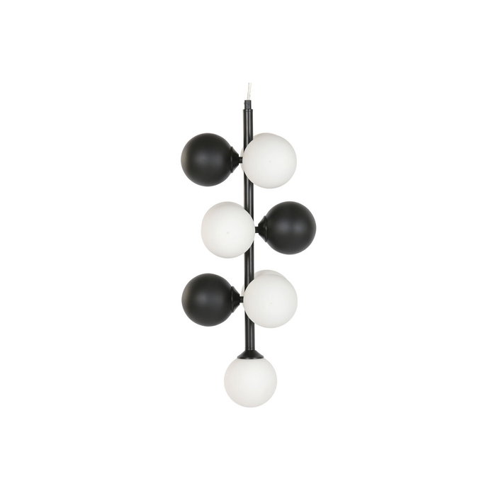 DKD Home Decor Lámpara de Techo de Metal y Cristal con Bolas, Negro DKD Home Decor Lámpara de Techo de Metal y Cristal con Bolas, Negro