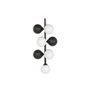 DKD Home Decor Lámpara de Techo de Metal y Cristal con Bolas, Negro