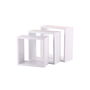 5Five Set 3 Estantes Tipo Cubo Color Blanco Medidas 57x57x45cm/27x27x12cm/30x30x12cm