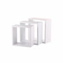 5Five Set de 3 estantes tipo cubo blanco con 3 medidas