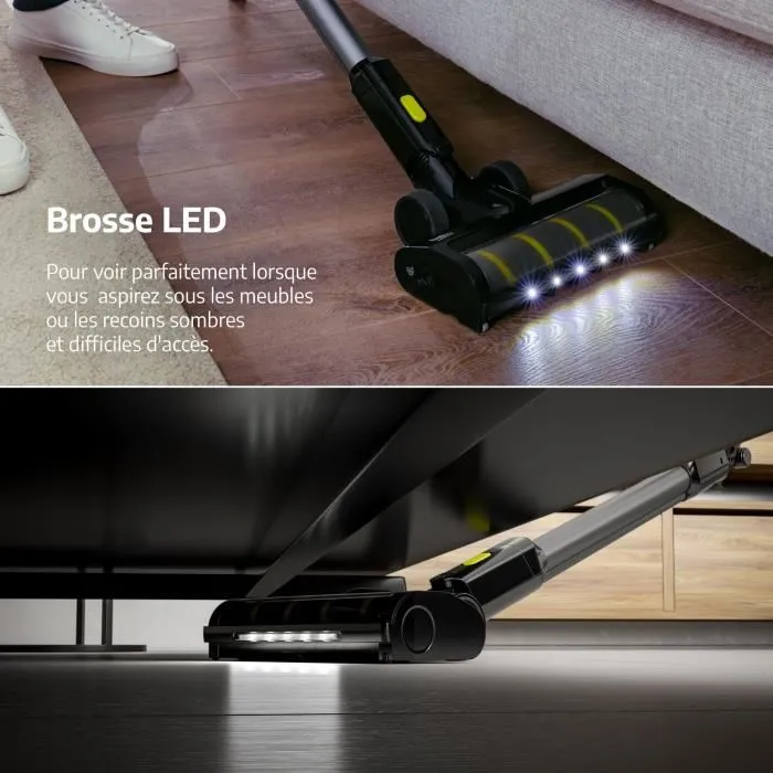 Beko VRT84225VI Aspirador Escoba Inalámbrico 100 AirWatts 3 Velocidades Pantalla LED Gris