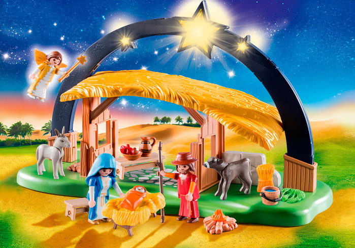 Playmobil 9494 Belén con Luz Arco Festivo Vela 37 cm - Multilenguaje Playmobil 9494 Belén con Luz Arco Festivo Vela 37 cm - Multilenguaje