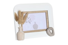 DKD Home Decor Marco de Fotos MDF 22x3x18 Blanco