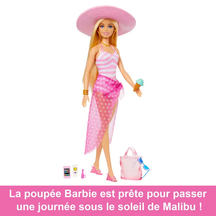MATTEL Muñeca Barbie The Movie Día de Playa