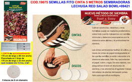 Finstock Semillas de Lechuga en Cinta de 5 Metros
