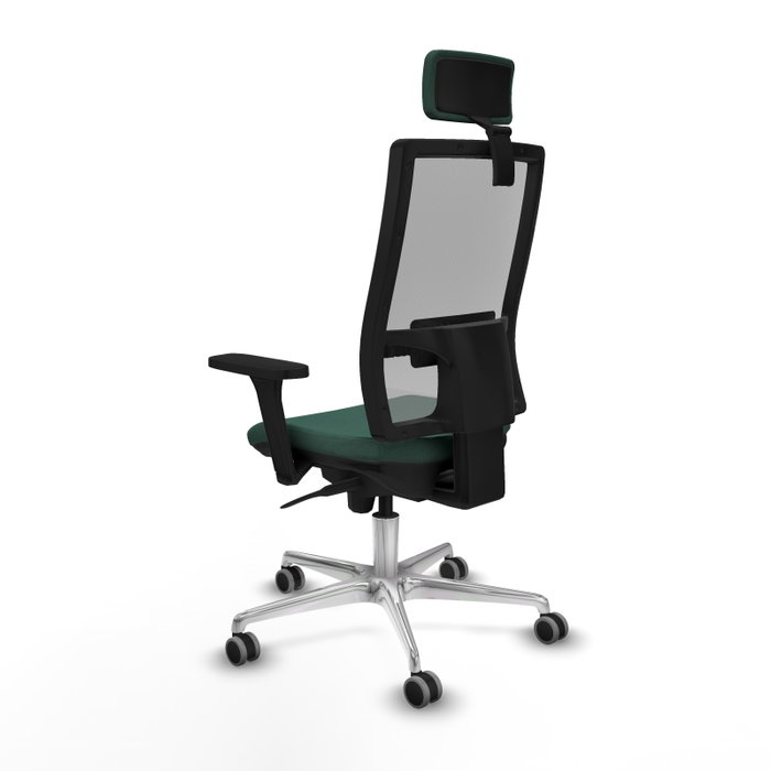 PIQUERAS Y CRESPO Silla de oficina Horna con mecanismo Sincro, Verde botella y Gris PIQUERAS Y CRESPO Silla de oficina Horna con mecanismo Sincro, Verde botella y Gris