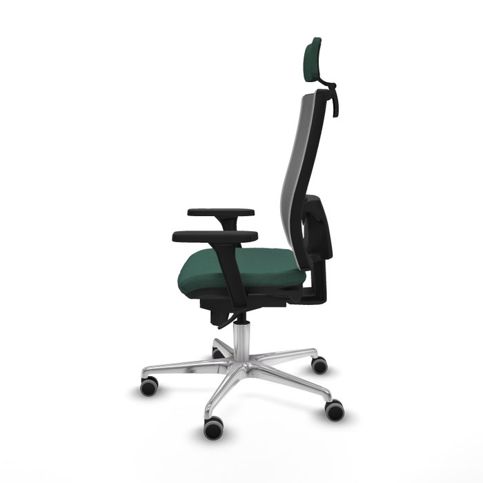 PIQUERAS Y CRESPO Silla de oficina Horna con mecanismo Sincro, Verde botella y Gris PIQUERAS Y CRESPO Silla de oficina Horna con mecanismo Sincro, Verde botella y Gris