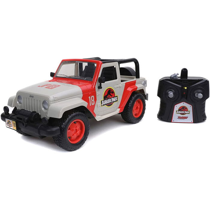 Jada Toys Coche Radio Control Jeep Wrangler Jurassic Park Escala 1:16 2.4 GHz +6 Años