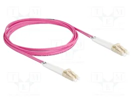 DeLOCK Cable de fibra óptica LC Duplex a LC Duplex multimodo OM4 angulado 2 m