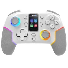 Mars Gaming MGP-V3 Gamepad Inalámbrico Blanco, Pantalla LCD, Joysticks Hall Effect, Triple Conexión Bluetooth/2.4G/Cable, Compatible con Switch, Switch 2, PC, Android, iOS