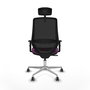 PIQUERAS Y CRESPO Silla de oficina Mardos con Mecanismo Sincro, Morado y Negro