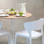 Versa Silla Blanca 39.5x79x41.5 cm - Polipropileno (4 Unidades)