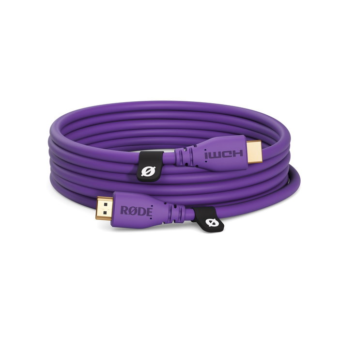 RODE Cable HDMI Premium 3m Lila Alta Velocidad 4K60 RODE Cable HDMI Premium 3m Lila Alta Velocidad 4K60