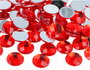 Innspiro Gemas decorativas acrílicas círculo rojo 18mm 200u. Aprox. de fondo plano plateado
