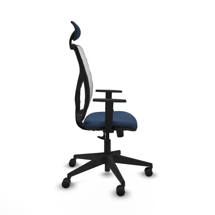 PIQUERAS Y CRESPO Silla de oficina Motilla Azul marino y Blanco PIQUERAS Y CRESPO Silla de oficina Motilla Azul marino y Blanco