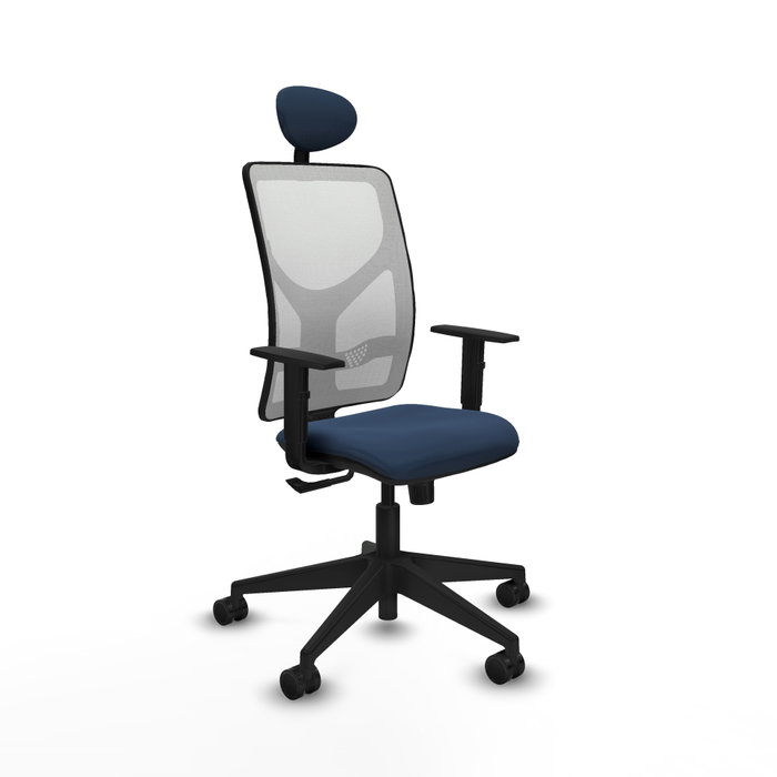 PIQUERAS Y CRESPO Silla de oficina Motilla Azul marino y Blanco PIQUERAS Y CRESPO Silla de oficina Motilla Azul marino y Blanco