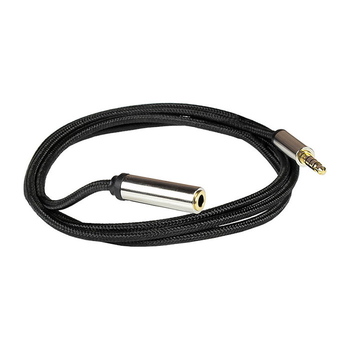 PYTHON Series Python GC-M0237 Cable de audio 3,5 mm macho a hembra 1m Negro