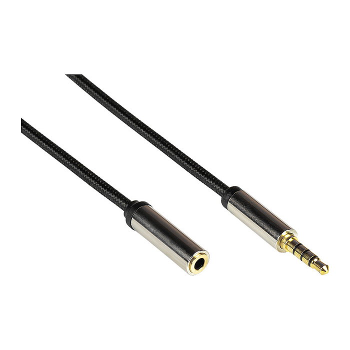 PYTHON Series Python GC-M0237 Cable de audio 3,5 mm macho a hembra 1m Negro