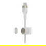 Belkin BOOST↑CHARGE PRO Flex Cable USB-C a USB-C Tejido 1m Blanco 60W para Carga y Datos USB 2.0