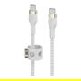 Belkin BOOST↑CHARGE PRO Flex Cable USB-C a USB-C Tejido 1m Blanco 60W para Carga y Datos USB 2.0