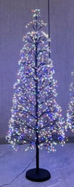 DKD Home Decor Árbol LED de Metal Multicolor 50x50x180 cm