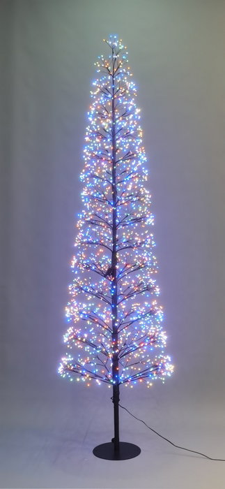 DKD Home Decor Árbol LED de Metal Multicolor 50x50x180 cm