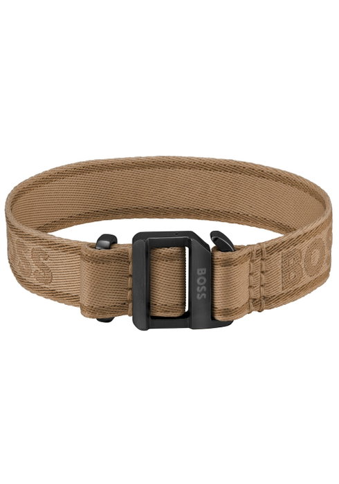 Boss Pulsera Unisex de Tela Marrón 21CM Boss Pulsera Unisex de Tela Marrón 21CM