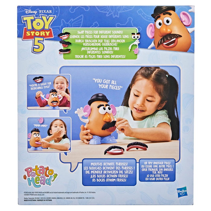 Hasbro Toy Story Figura Potato Head Parlanchín - Más de 25 sonidos, habla inglés, +2 años