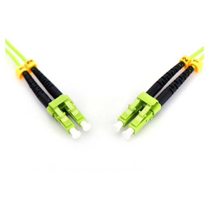 Digitus LWL Patchkabel LC -> LC 1.00m Multimode Duplex OM5 Cable de Fibra Óptica Verde