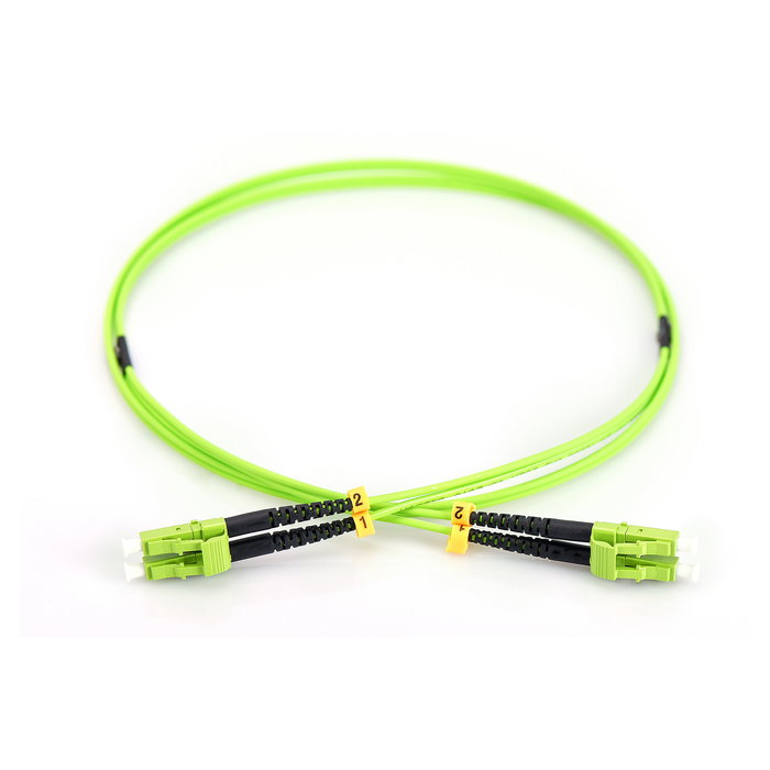 Digitus LWL Patchkabel LC -> LC 1.00m Multimode Duplex OM5 Cable de Fibra Óptica Verde