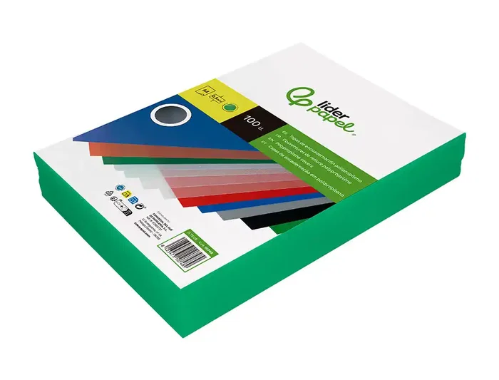 Liderpapel Tapas Encuadernacion Polipropileno A4 0.5 mm Verde Translucido Paquete 100 Unidades