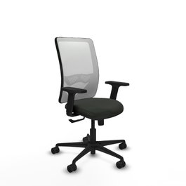 PIQUERAS Y CRESPO Silla de oficina Zulema con mecanismo Sincro, Negro y Blanco