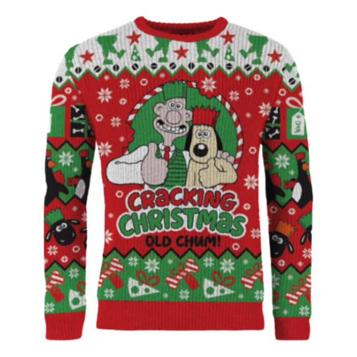 Wallace y Gromit Suéter navideño Cracking Christmas Old Chum! talla S Wallace y Gromit Suéter navideño Cracking Christmas Old Chum! talla S