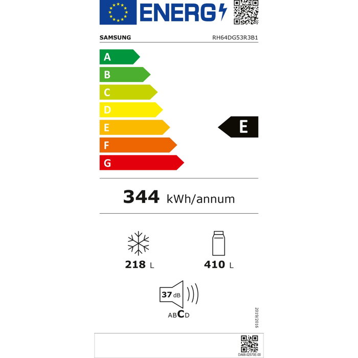 Samsung RH64DG53R3B1 Refrigerador No Frost+ 628 L Negro/Acero Inoxidable