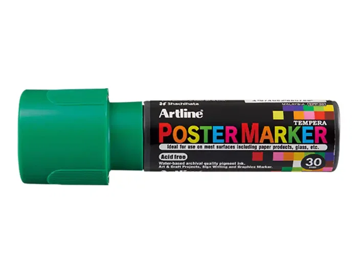 Artline Rotulador EPP-30 Punta Rectangular 30 mm para Carteles Color Verde