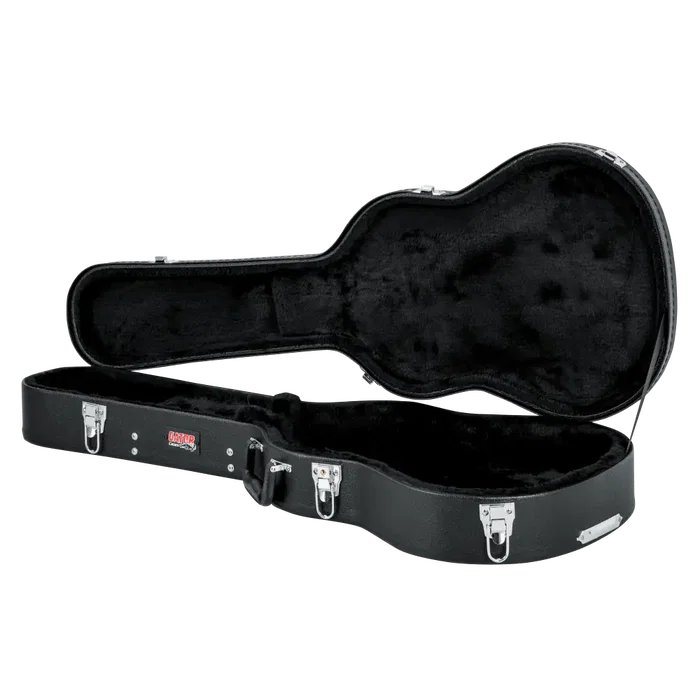 Gator Estuche de madera para guitarra acústica de tamaño 3/4 - Negro