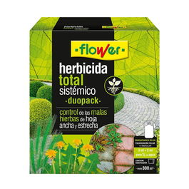 Flower Herbicida Total Sistémico para Malas Hierbas y Gramíneas, Duopack 100 ml + 100 ml