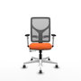 PIQUERAS Y CRESPO Silla de oficina Motilla con mecanismo Sincro/Traslack, Naranja y Gris