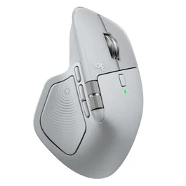 Logitech MX Master 4 Ratón Inalámbrico Bluetooth Oficina Ergonómico para Mano Derecha, Laser 8000 DPI, Silencioso, Botón Rueda MagSpeed, Carga USB-C, Color Gris