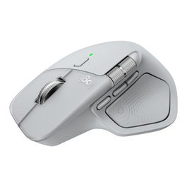 Logitech MX Master 4 Ratón Inalámbrico Pale Gray, 8 Botones, Bluetooth y 2.4 GHz (910-007563)