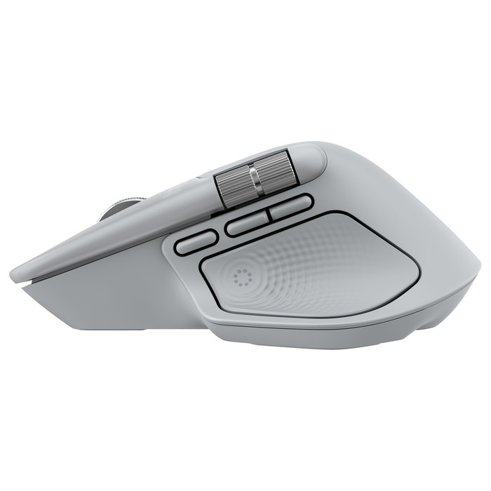 Logitech MX MASTER 4 Ratón Inalámbrico Ergonómico PALE GRAY, Respuesta Háptica, Carga USB-C, Bluetooth, 8000 DPI