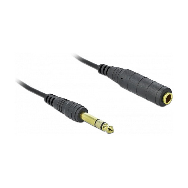 DeLOCK Cable de extensión en espiral 6,35 mm 3 Pin Macho a Hembra 2 m Negro DeLOCK Cable de extensión en espiral 6,35 mm 3 Pin Macho a Hembra 2 m Negro