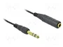 DeLOCK Cable de extensión de audio en espiral 6,35 mm 3 Pin Macho a Hembra 2 m Negro